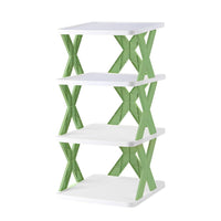 Plastic 4 Layer Foldable Shoe Rack