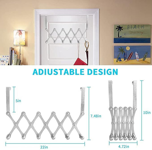 Bitnex 6 Alloy Steel Hooks for Clothes,Over The Door Hanger Hooks Organizer