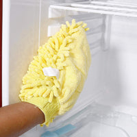 Soap Dispenser - 2 in 1 Soap Dispenser With Microfibre Wash Dust Cleaning Gloves