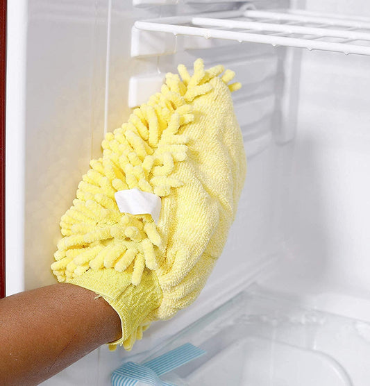 Soap Dispenser - 2 in 1 Soap Dispenser With Microfibre Wash Dust Cleaning Gloves