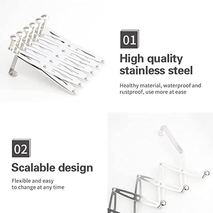 Bitnex 6 Alloy Steel Hooks for Clothes,Over The Door Hanger Hooks Organizer