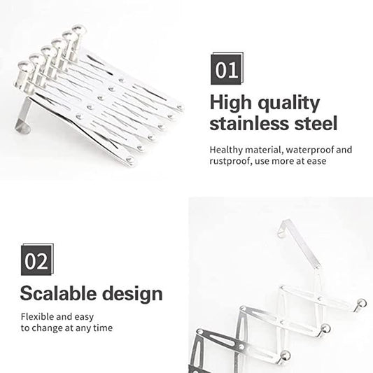 Bitnex 6 Alloy Steel Hooks for Clothes,Over The Door Hanger Hooks Organizer