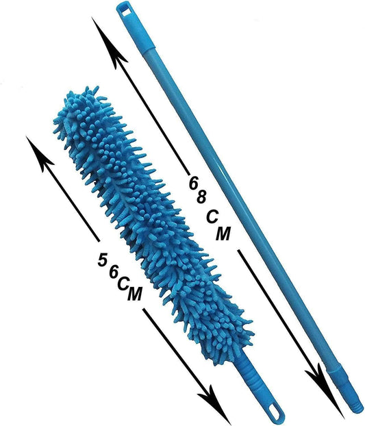 Fan Duster - Flexible Microfiber Cleaning Duster With Extendable Rod