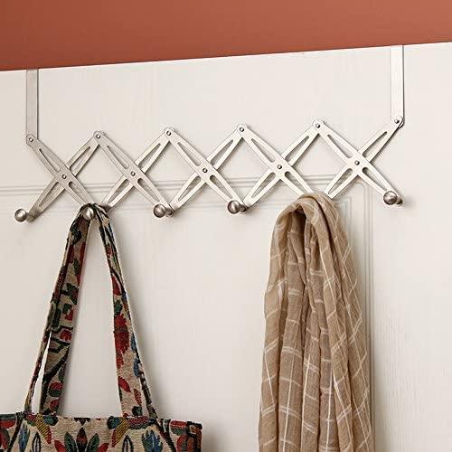 Bitnex 6 Alloy Steel Hooks for Clothes,Over The Door Hanger Hooks Organizer