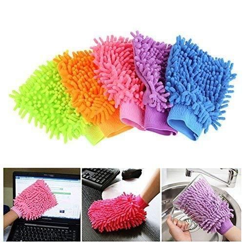 Soap Dispenser - 2 in 1 Soap Dispenser With Microfibre Wash Dust Cleaning Gloves